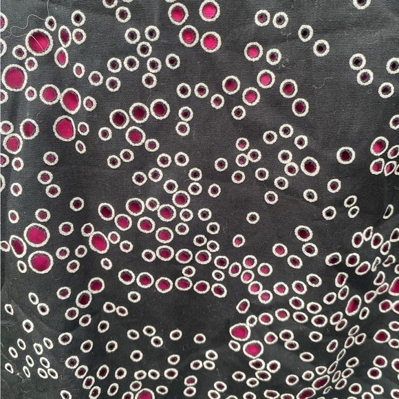 bently a. Y2K Perforated Black/ White Circle Overlay Mini Skirt I Size: 14 - Picture 8 of 13